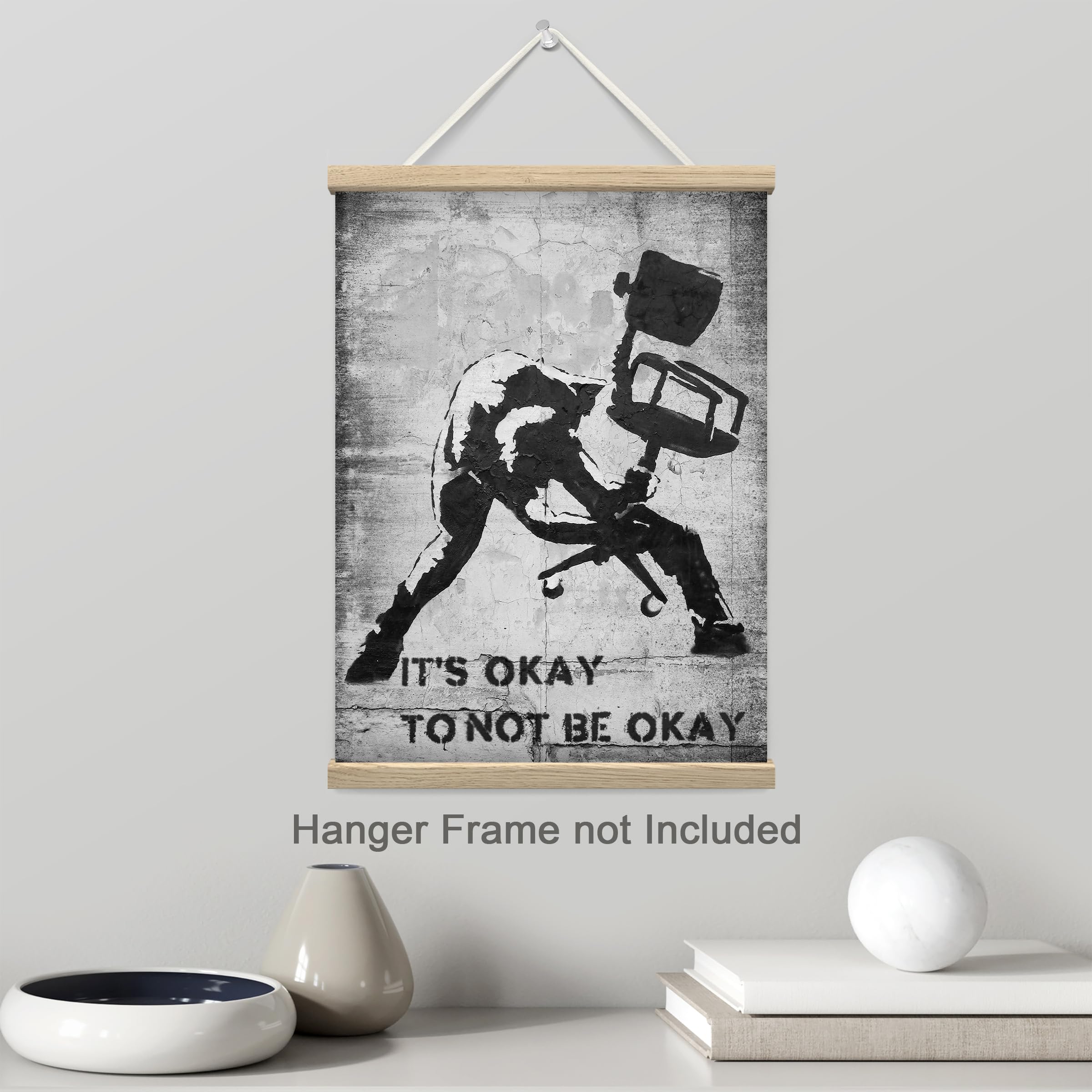 Amazon.com: SIGNWIN Adhesive Canvas Poster Banksy London Calling