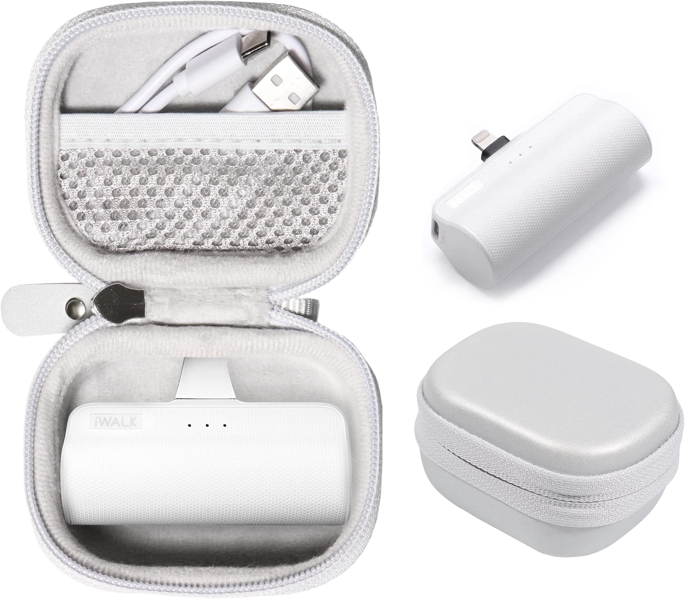 Case for mini Charger Compatible with iWALK Small USB-C Portable Charger, Anker Nano, JEJILL, LanLuk, Charmast, LENUTO, Swyop, VEGER, Feob, Taegila, YHO (White)