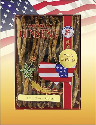 Hsu's Ginseng SKU 0304 2 '' Wild Long Small # 1 Wild American Ginseng