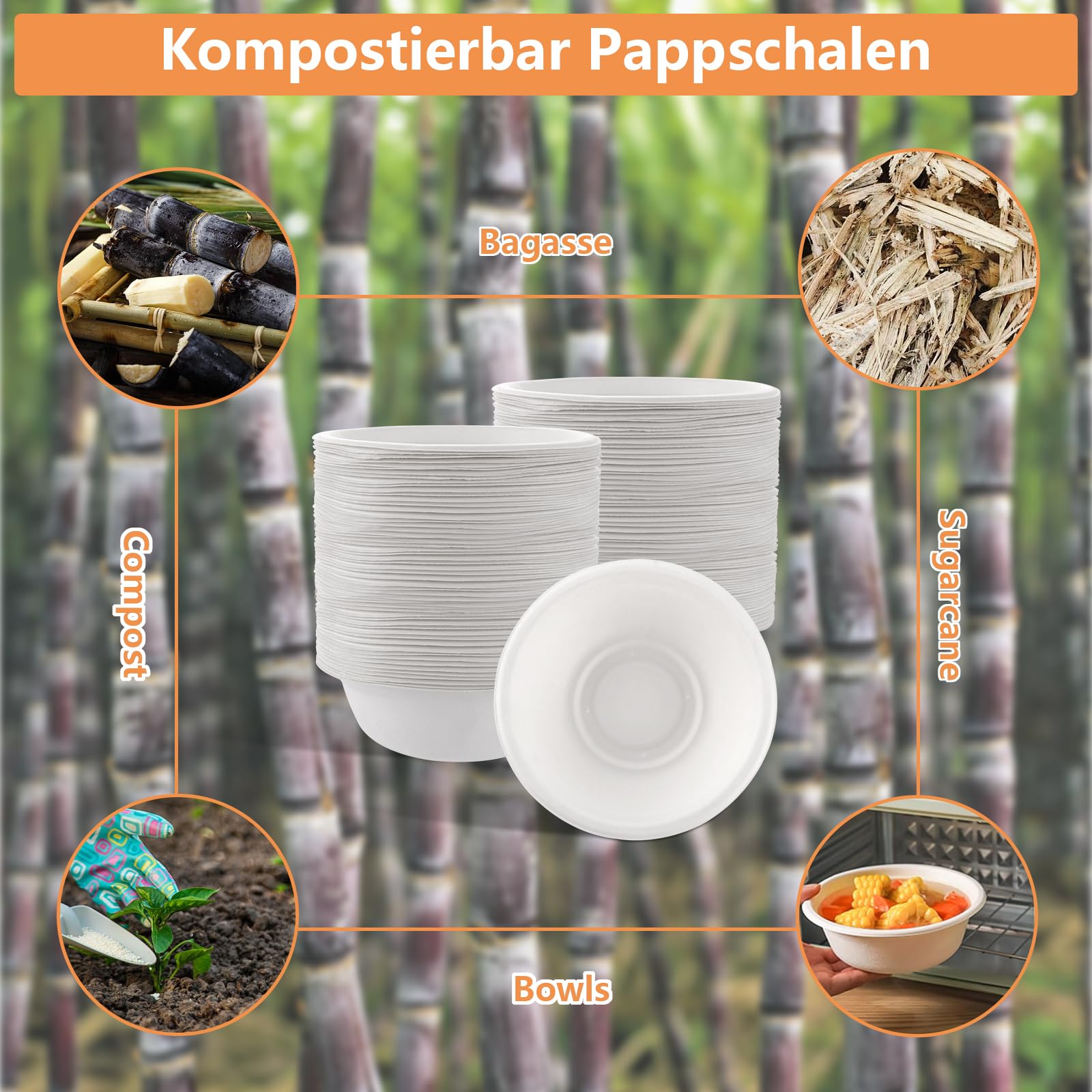 Ciotole Per Salse In Polpa Di Bagassa Ecologica Personalizzate Da 4 Once - Fabbrica Di Copie, Produttore - Foto 2