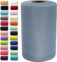 Vista 30 de Rollos de tela de tul rojo de 6 pulgadas por 100 yardas (300 pies), carrete de tela, cinta de tul para envoltura de regalos de Navidad, lazo de tutú