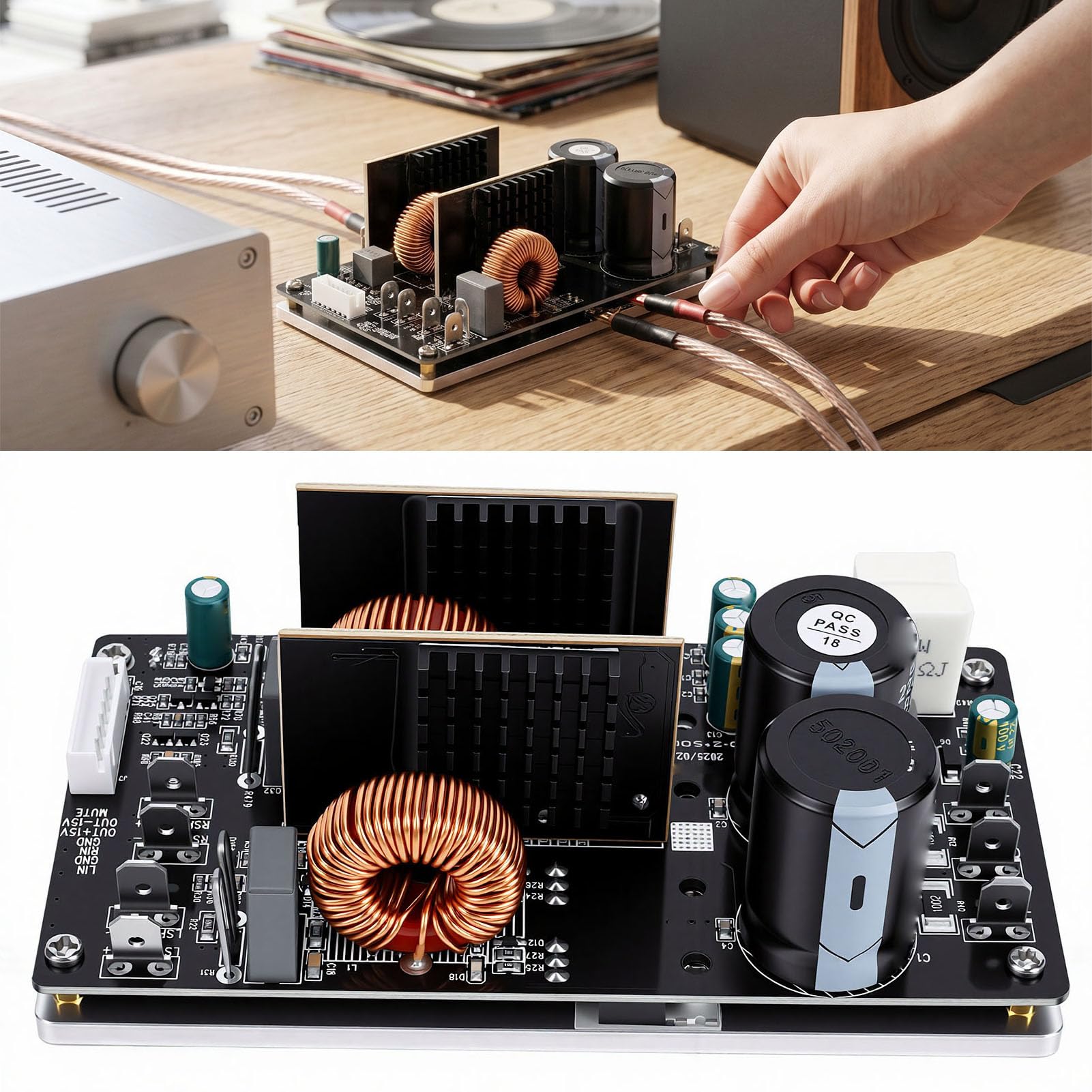 Socobeta Dwukanałowa Płyta Wzmacniacza Moduł Stereo Wysokiej Mocy Klasy D do Domowego Sprzętu Audio i zastosowań Przemysłowych 2x500W