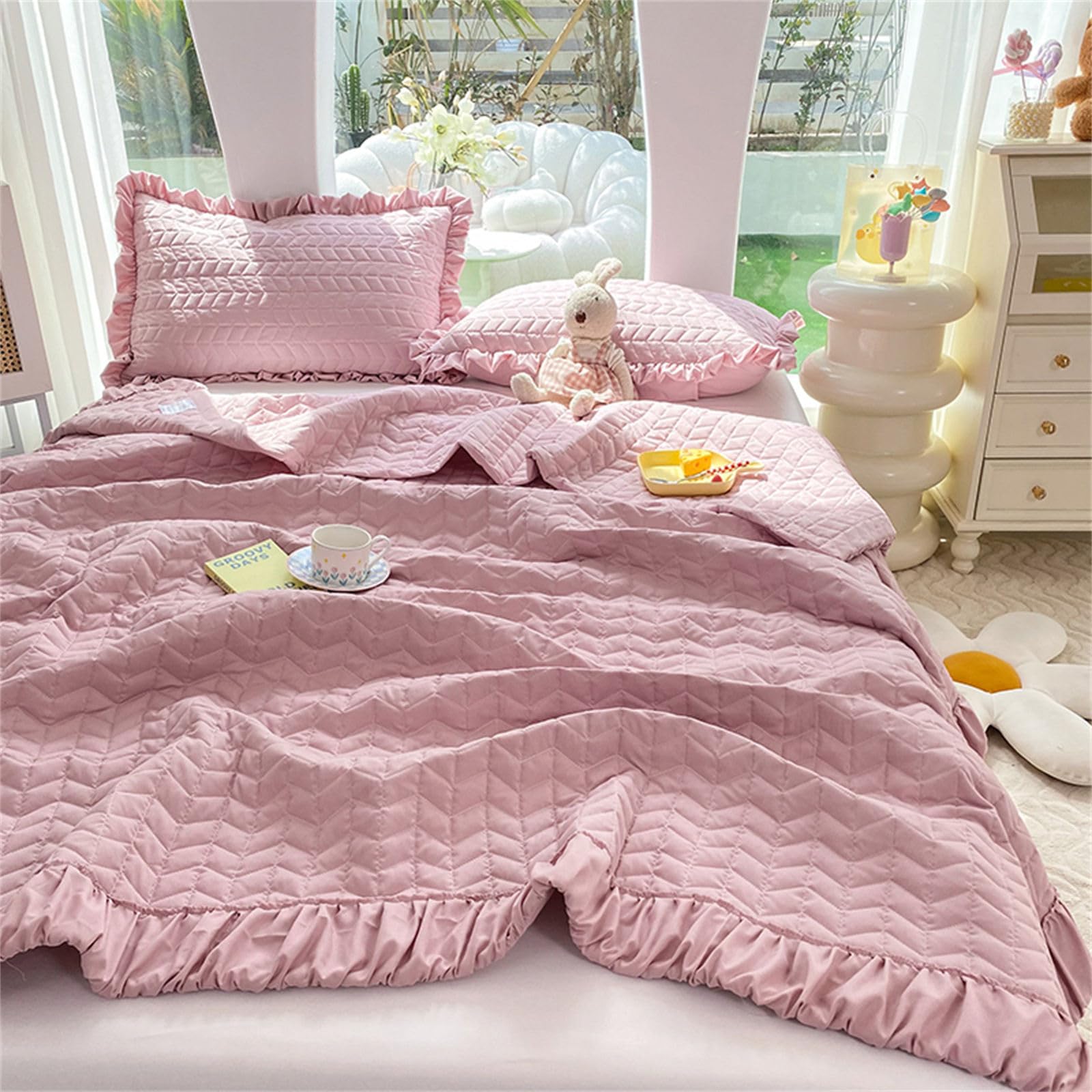 Copriletto Singolo 150x200cm Microfibra - Trapunta Floreale Reversibile - Foto 2