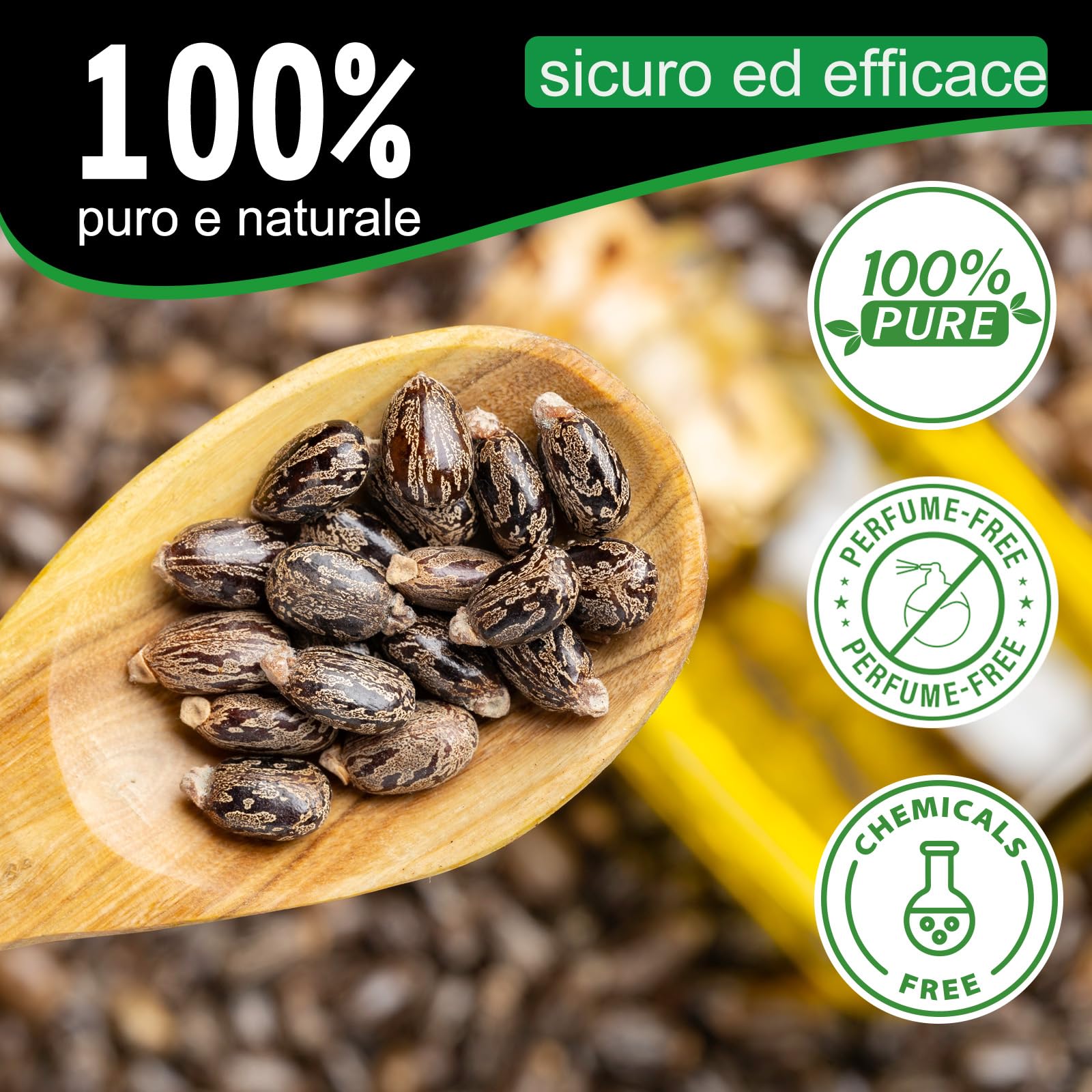Biologiczny czarny olej rycynowy z jamajki, 60 ml - 100% czysty czarny olej rycynowy na zimno, wspomaga wzrost włosów, wzmacnia korzenie i zapobiega łamaniu