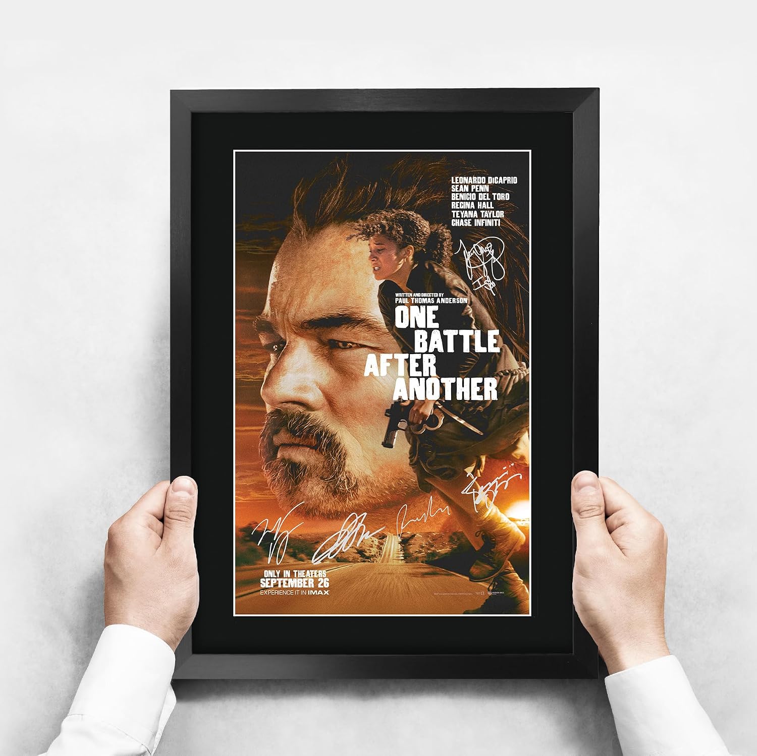 HWC Trading One Battle After Another Gifts Printed Poster Signed Autograph Picture for Movie Memorabilia Fans - 16" x 12" Framed image 3