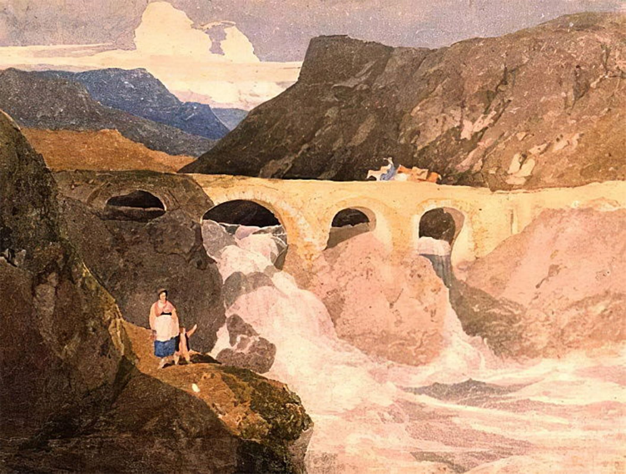 ARTXLXXBN Famous Painting Art Wall Decor Abstract Art Picture Road to Capel Curig North Wales by Sell Cotman Animal Pictures for Home Decor 60x90cm
