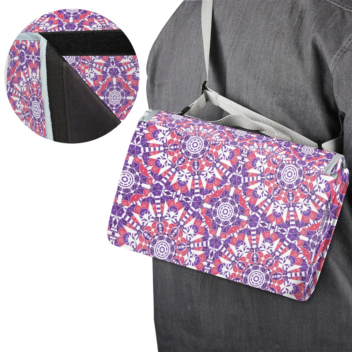 Mantas de picnic de 150 x 145 cm, manta de playa plegable para exteriores, impermeable, para playa, camping, senderismo, picnic