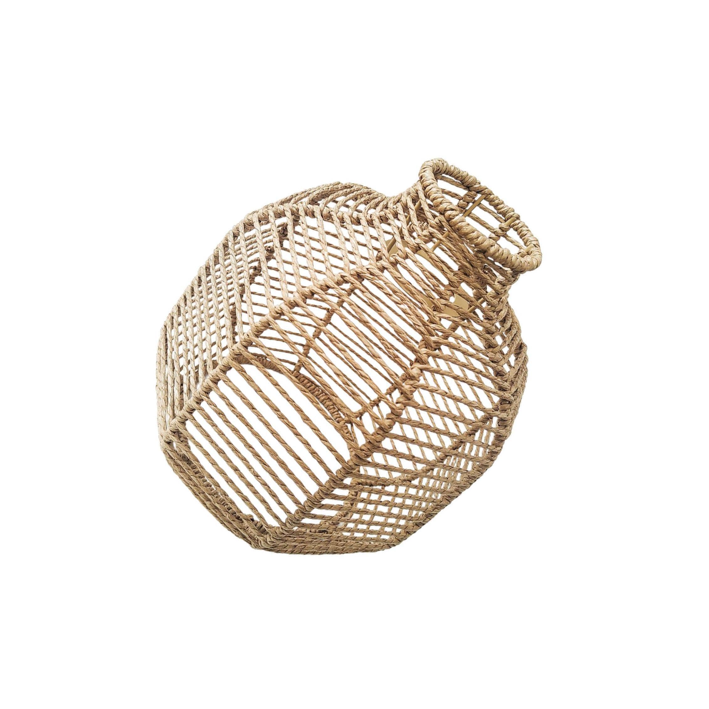 Ktuxzci Light Simulation Rattan Pendant Lamp Shade Handwoven Woven Lampshade Restaurant Room Retro Chandelier Decor Ing Fixtures Cover Ceiling Fixture