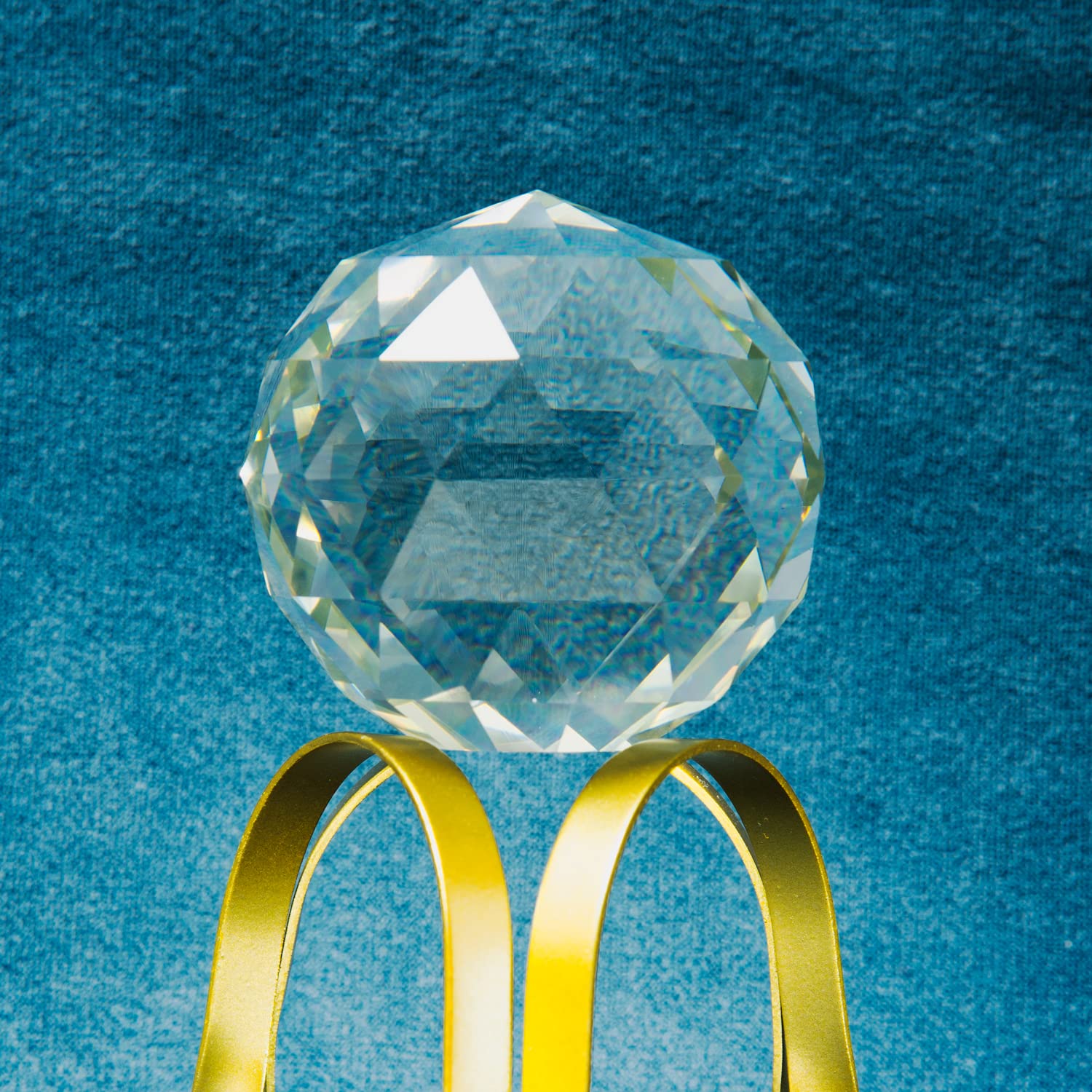 SunCatcher Con Sfera Di Cristallo Trasparente K9 E Supporto Dorato – Acchiappasole Per Finestre E Decorazione Scrivania - 3