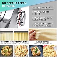 Vista 4 de Máquina Manual de Pasta con Secador - Máquina Italiana de Masa Plana de Acero Inoxidable para Múltiples Tipos de Pasta con Configuración Ajustable