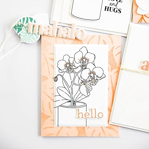 Miniatura 2 de Ellen Hutson, Essentials by Ellen, Juego de sellos y troqueles de orquídea Mondo