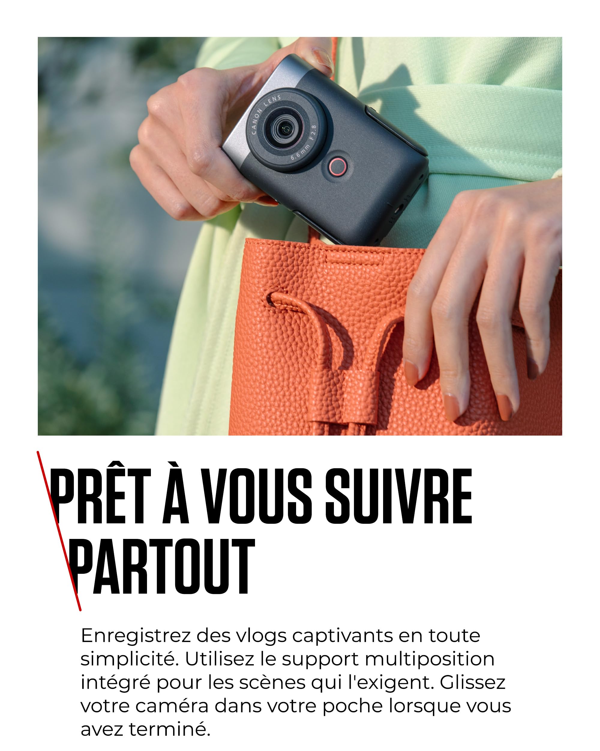Canon PowerShot V10 Vlogging Kit – Conçu pour Les Vloggers, cet Appareil Photo vlogging 4K Tout-en-Un Qui se Glisse Facilement dans la Poche, Gris