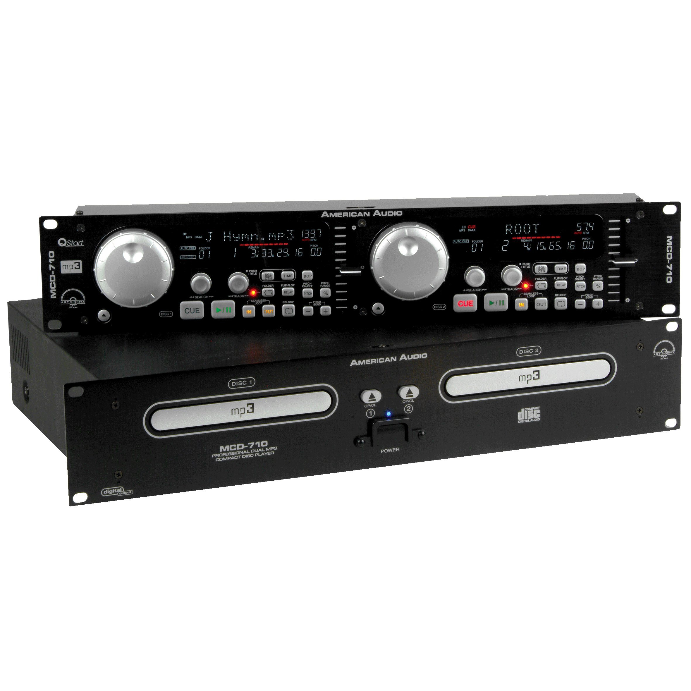 AMERICAN AUDIO MCD-710 DJ用デュアルCDプレーヤー中古品 MCD-110
