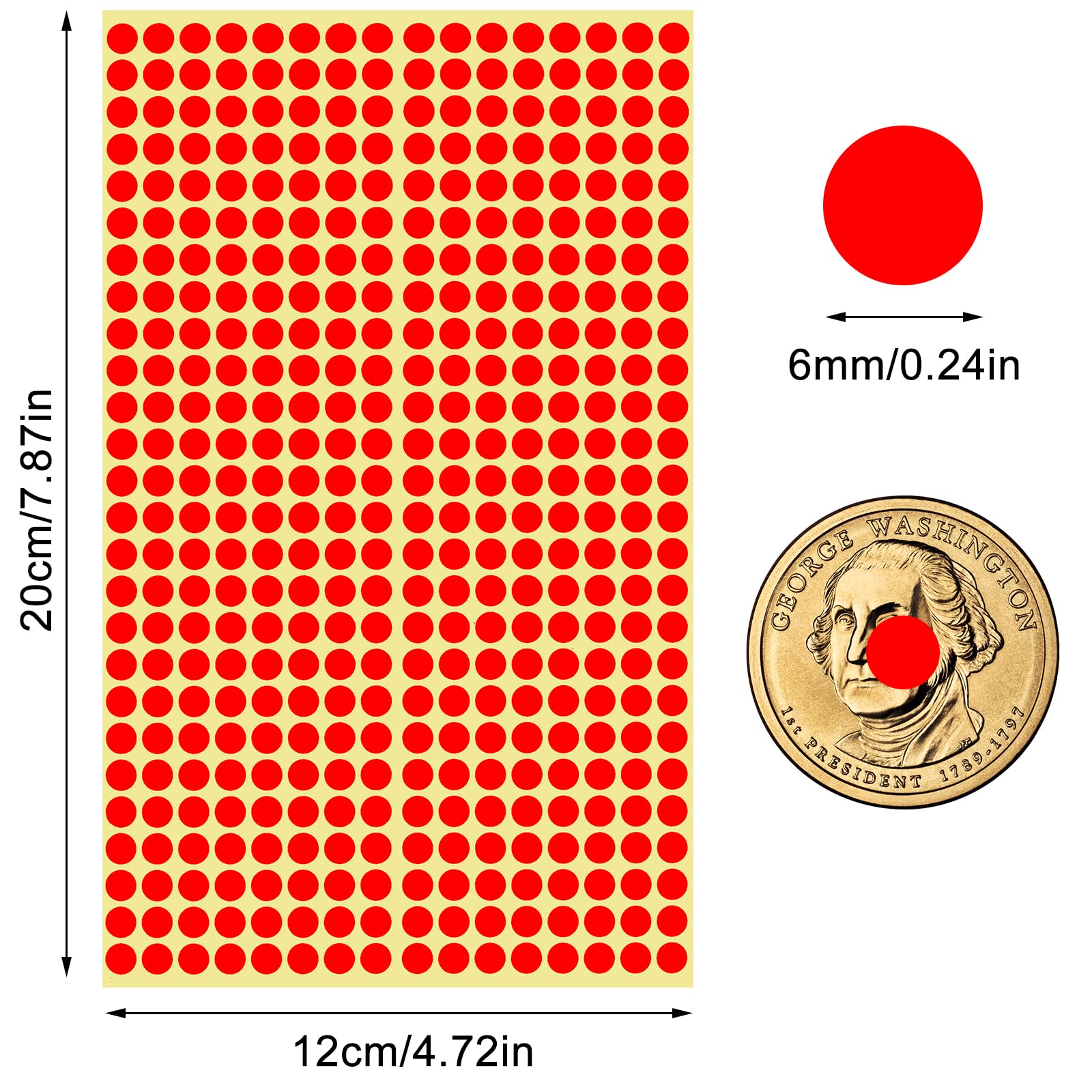 10/40 Fogli Cerchio Rotondo Dot Adesivi Studente Codifica Etichette Puzzle Adesivo FAI DA TE Ptura Bambini Artigianato Giocattoli Regali 9 Formato 16 Colori - Foto 4