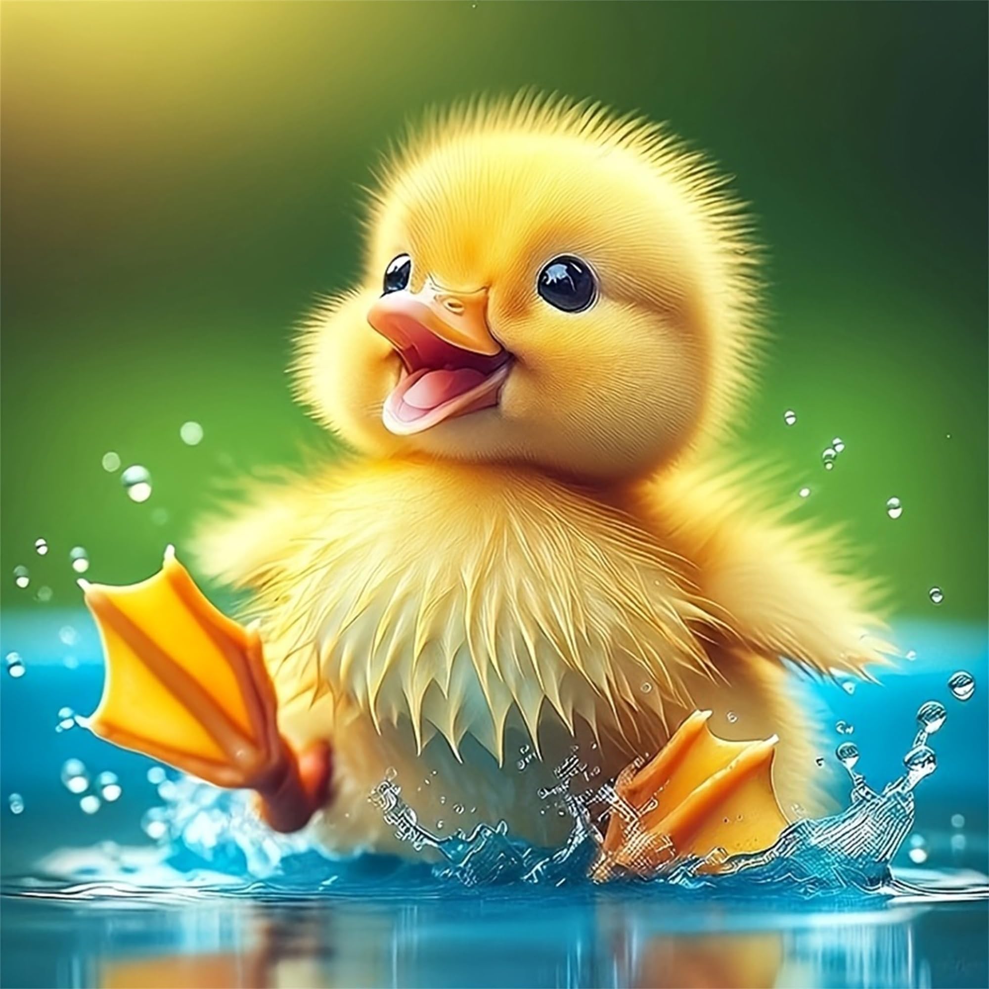 Nianxi 5D Duck Diamond Painting Kit for Adults,Animal Diamond Art Kits for Beginner,Gem Art,Crystal Art Kits Full Round Drill for Home Wall Decor Gifts for Women, Men (Duck)
