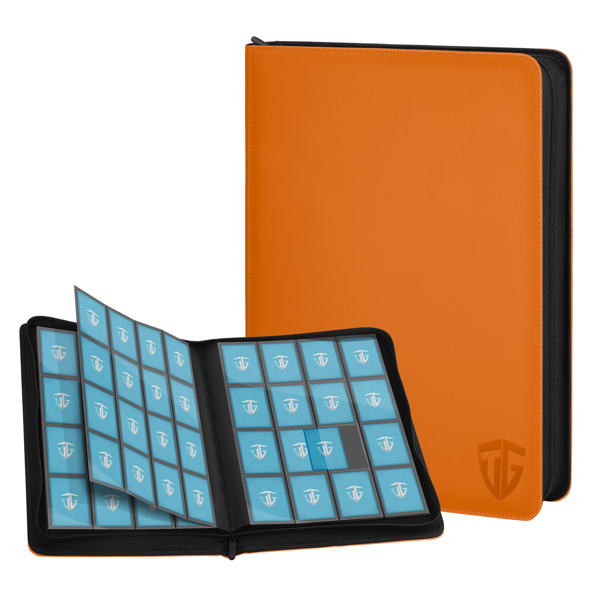 TCGUARD Trading Card Business Binder (Orange 16)