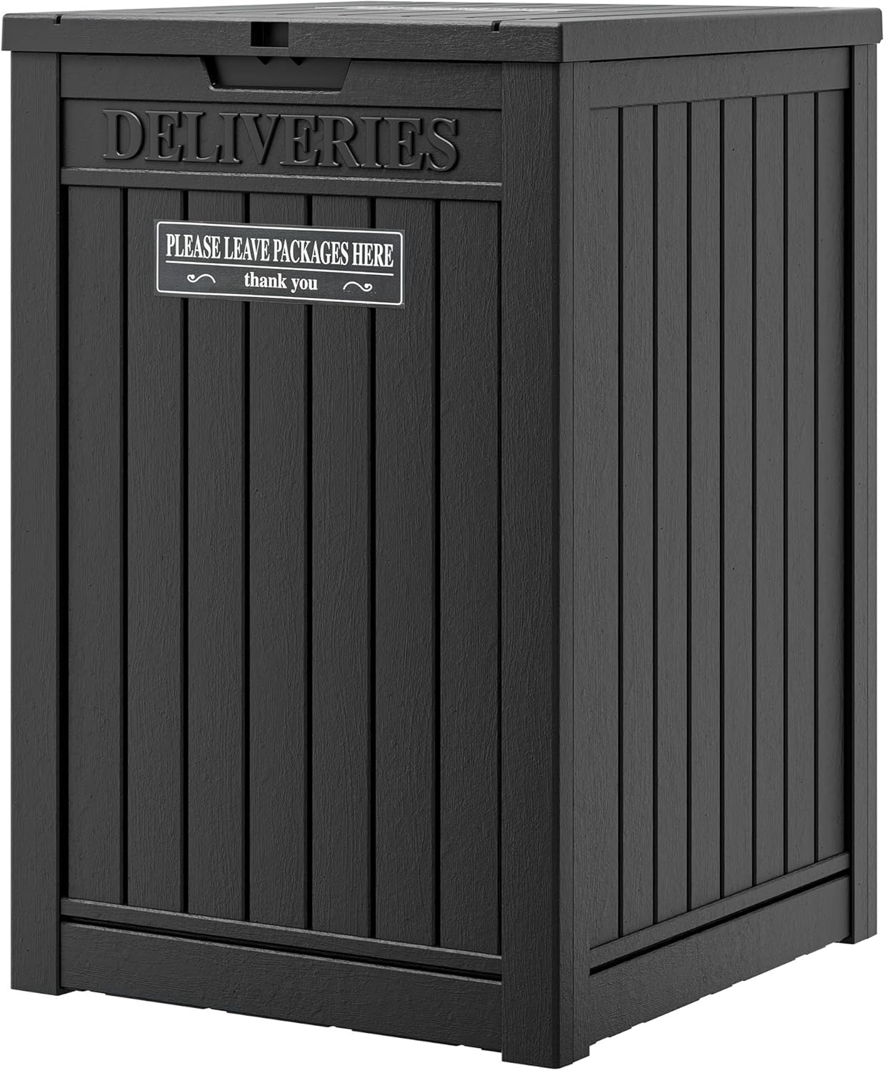 Package Delivery Box for Outside, 48 Gallon Storage with Lockable Secure, Large Double Wall Resin Outdoor Package Delivery Waterproof Deck