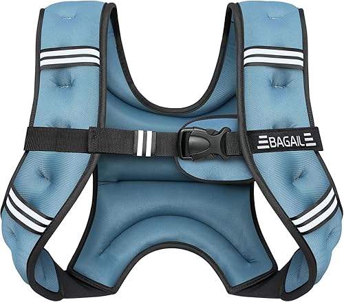 Miniatura 26 de BAGAIL Chaleco con peso de 5, 8, 10, 12, 15, 20, 25, 30 lbs, para caminar y perder peso, reflectante, con bolsa para teléfono, para mujeres