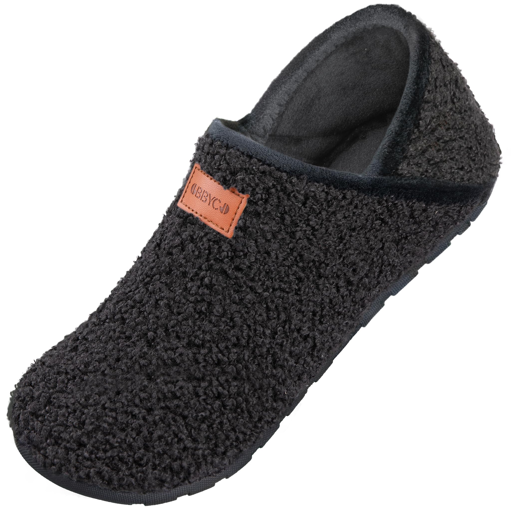 Pantuflas de piel mullida para mujer y hombre, zapatos casuales para casa, antideslizantes, calcetines cálidos, espalda cerrada, zapatos para interiores y exteriores