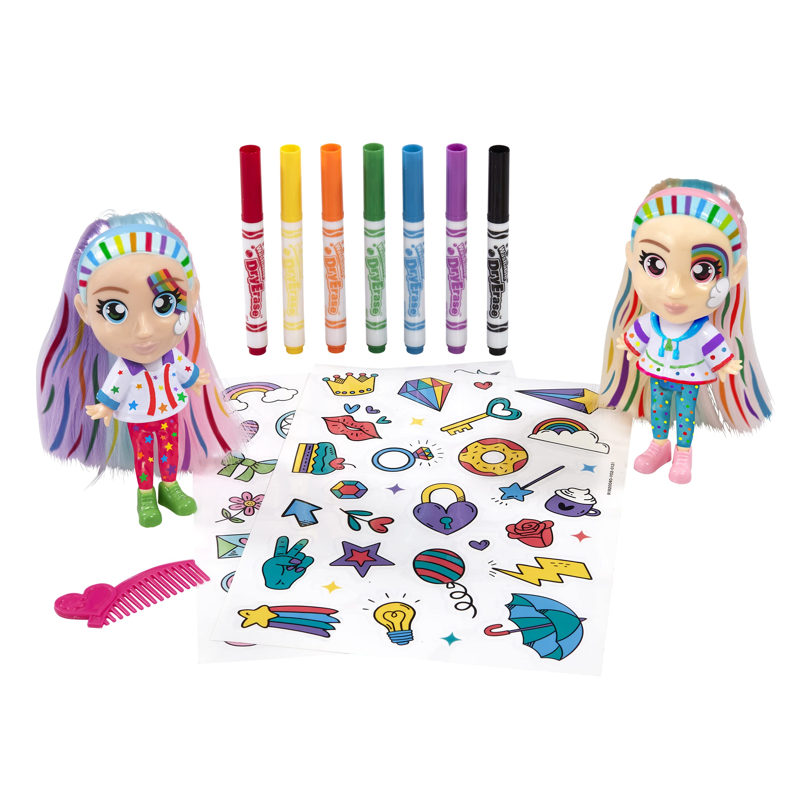 CRAYOLA - Color N Style - Rainbow Twins - Bambole personalizzabili - A partire dai 3 anni bianco 919200.006