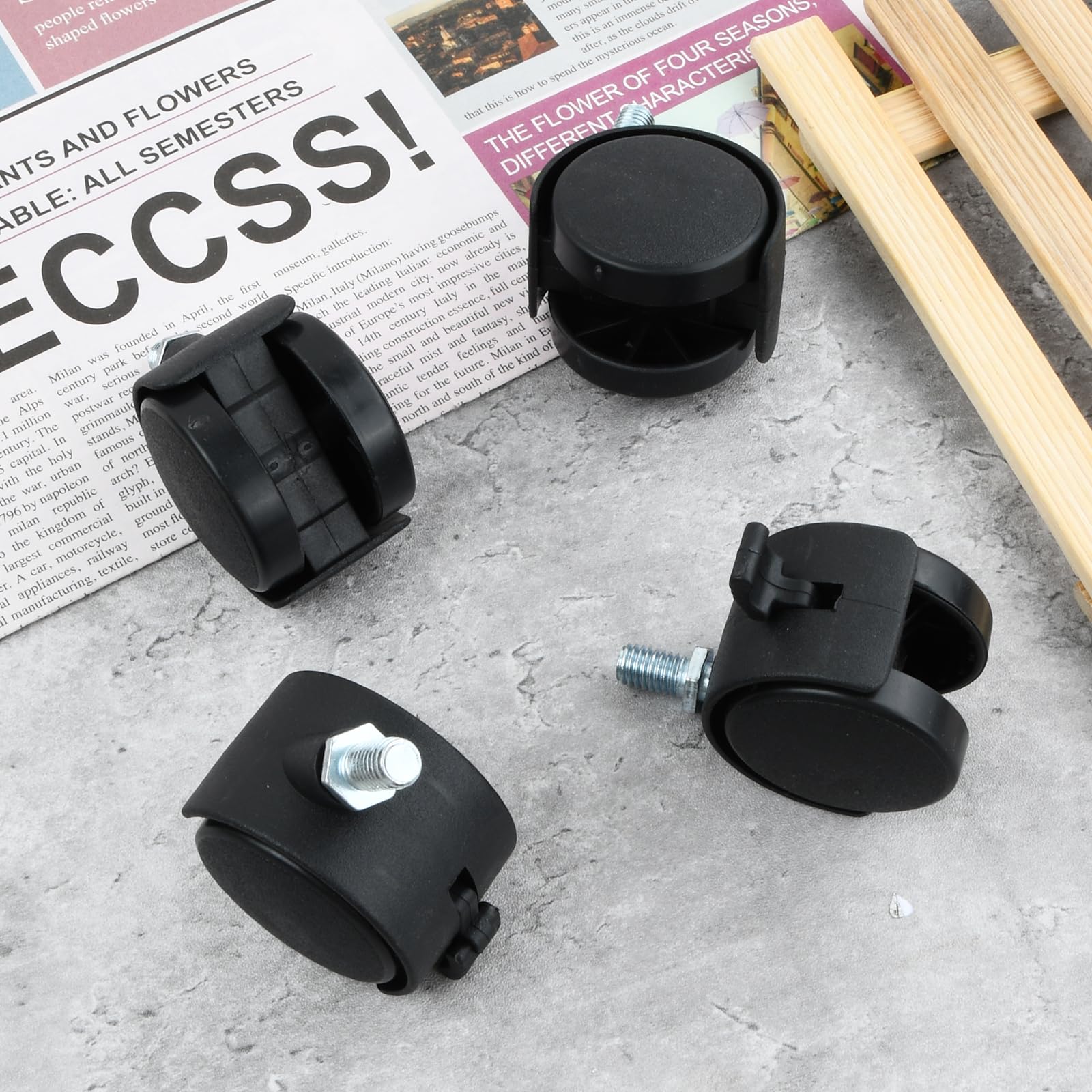 4 Pièces Roulettes Pivotantes De 50mm, Roulettes Pour Meubles