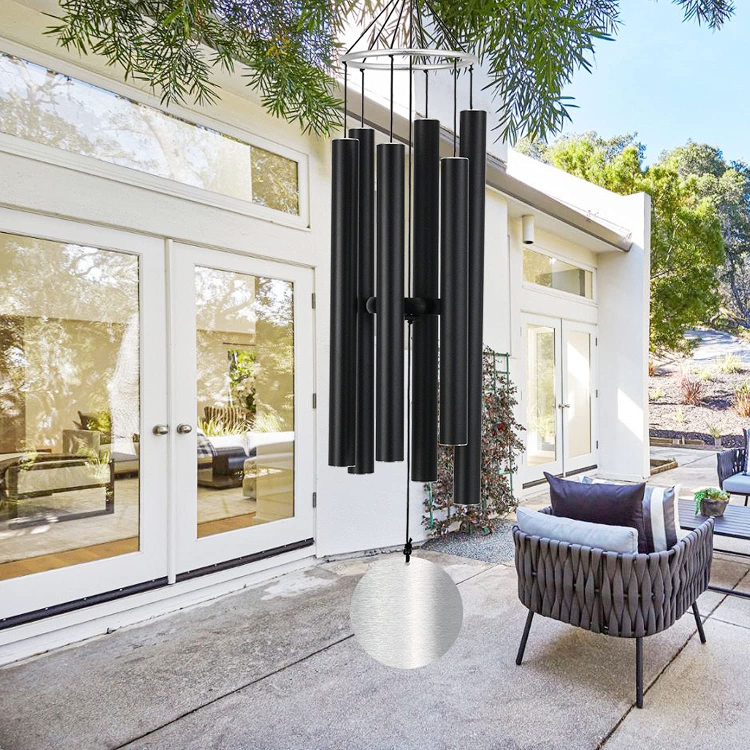 Howarmer Large Wind Chimes for Outside, 36” Metal Deep Tone Wind Chimes with Smoothing Melody Sympathy Chimes Outdoor Decor for Patio, Garden, Yard