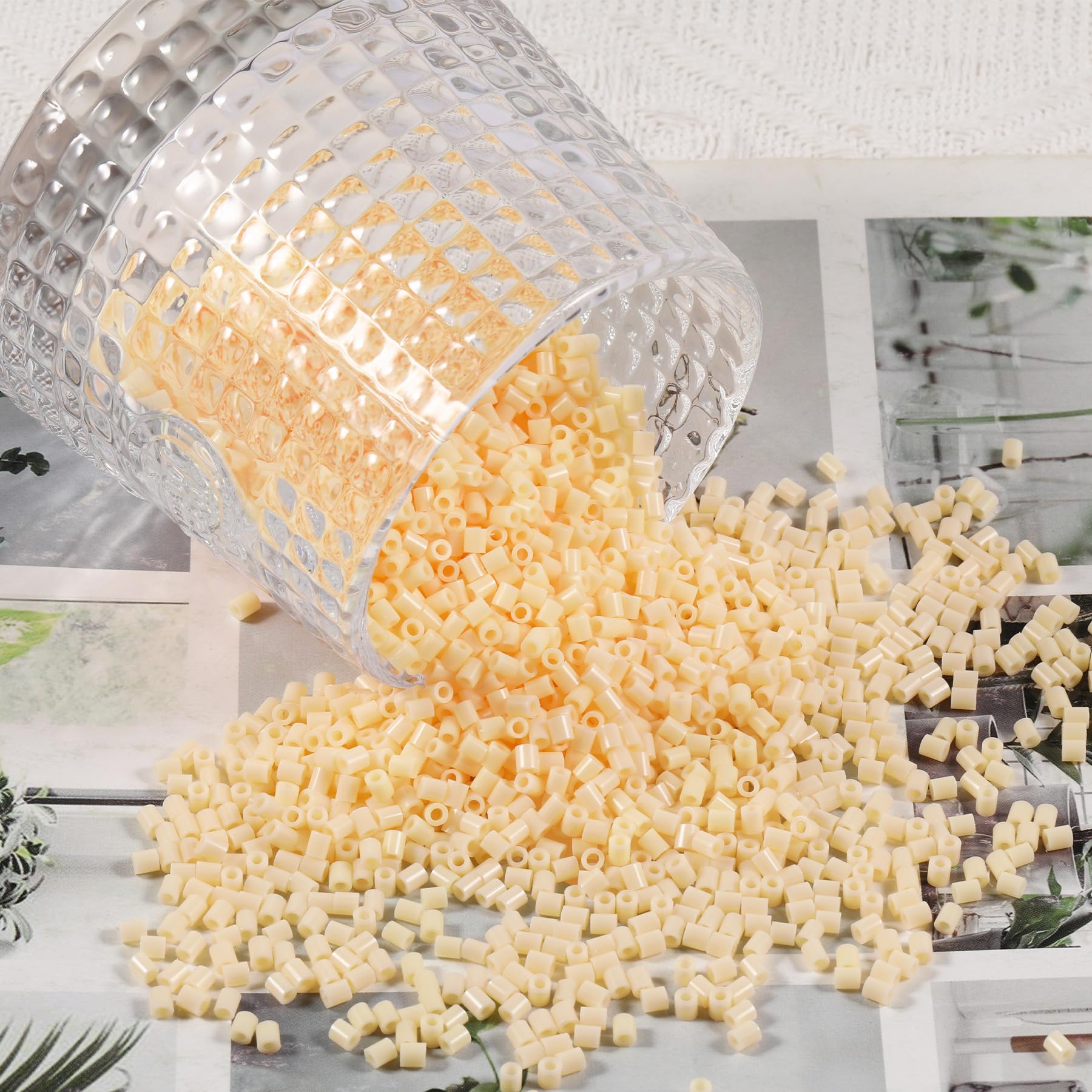 10000Pcs Loose Mini Fuse Beads 2.6mm Bulk Refill Kit Stress Relief Pixel Art 3D Craft Melting Beads for DIY Decor Crafts Creative Handmade Projects (Skin Color 1) - Image 4