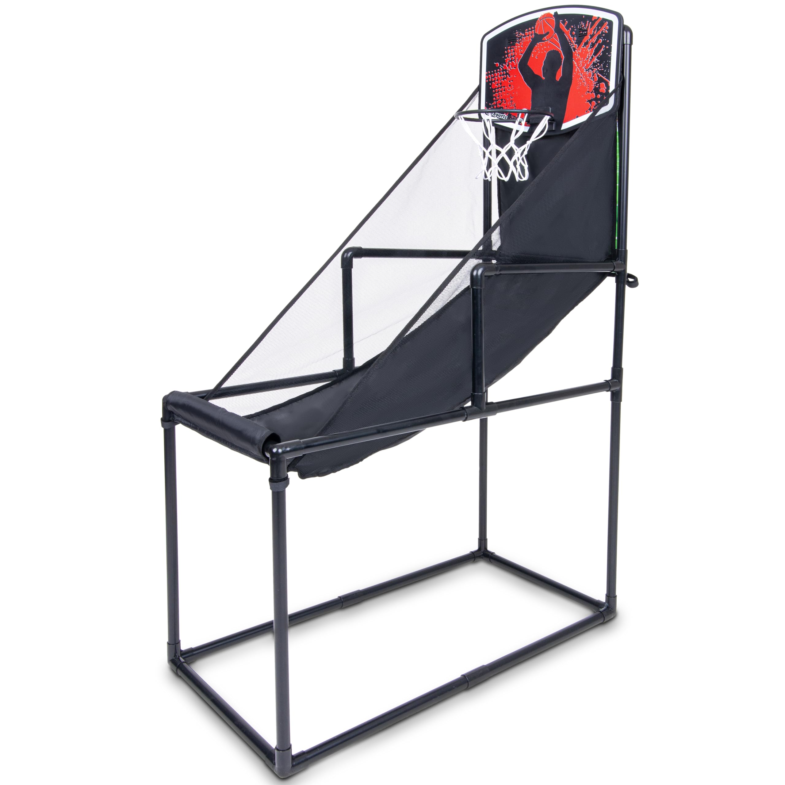 GoSports 2 in 1 Basketball & Football Toss Arcade Game - Indoor & Outdoor Toy Hoop for Kids Ages 3-8