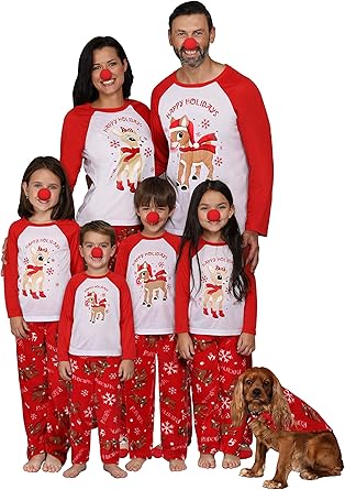 Matching christmas pajamas reindeer Clearance