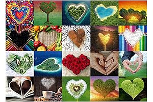 PICKFORU Heart-Shaped Jigsaw Puzzles 1000 Pieces for Puzzle Lovers