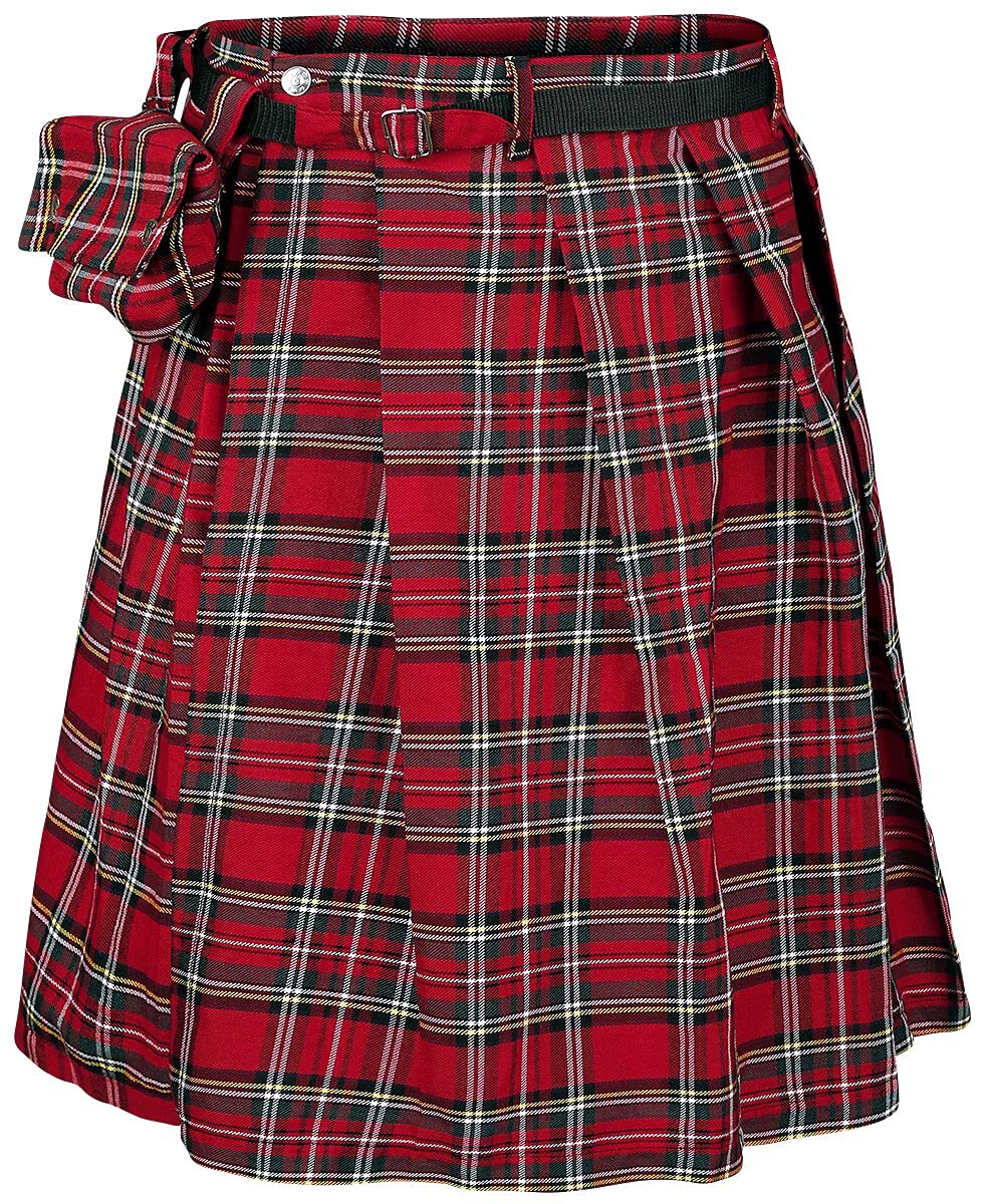 Fear is Over Kilt Uomo Gonna al Ginocchio Rosso