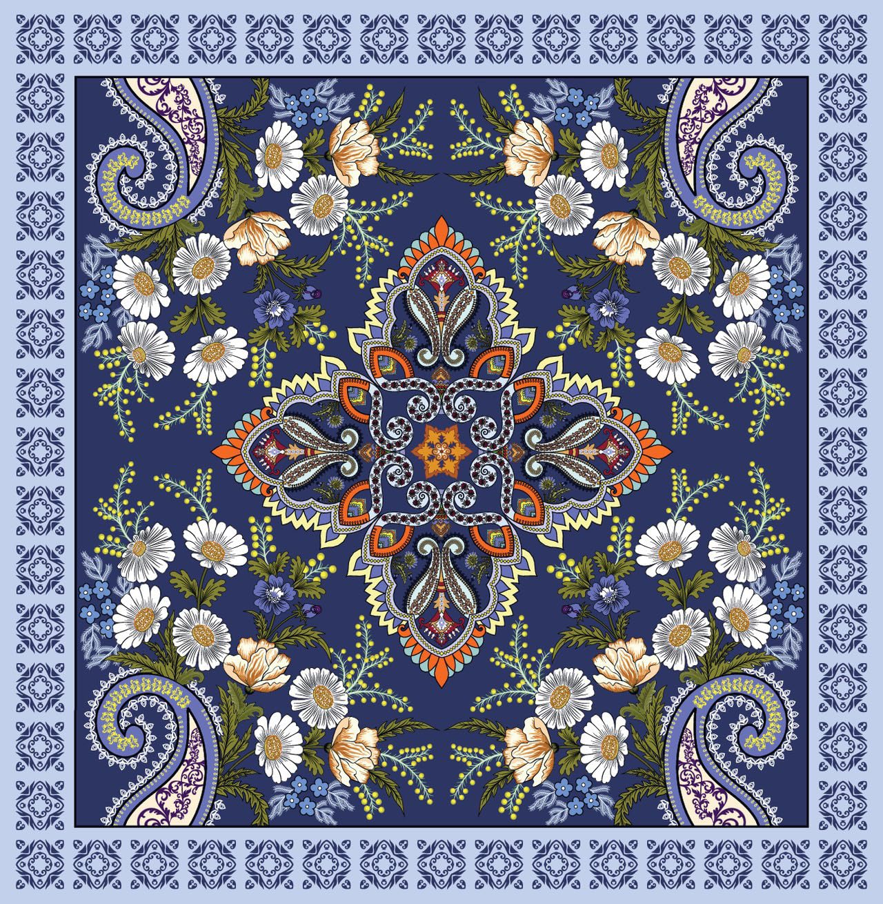 Amazon.com: Multi Flowers Pattern Area Rug 3x3 Vintage Floral Rug