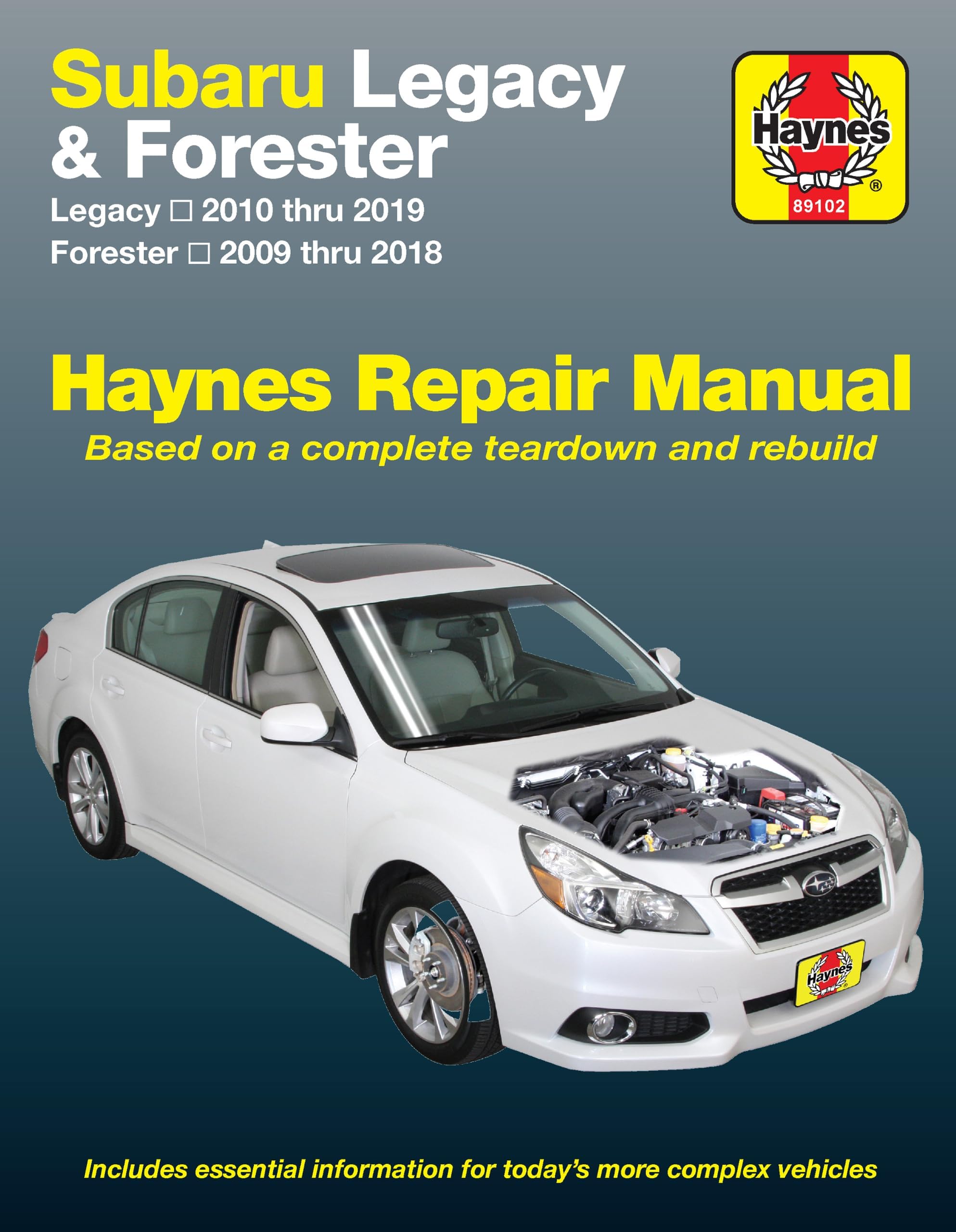 Subaru Legacy (10-19) & Forester (09-18) Haynes Repair Manual (Does Not Include Information Specific to Six-Cylinder and Diesel Engine Models)