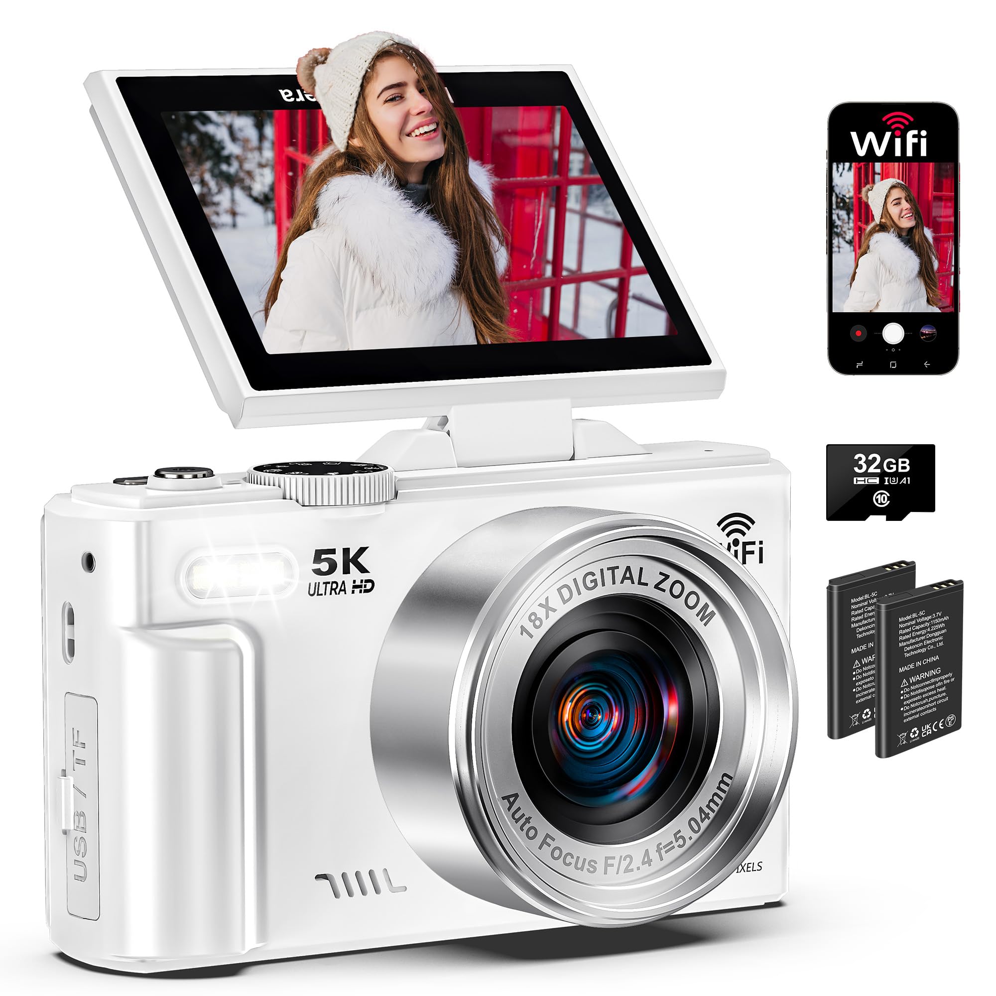 Amazon.com : 5K Digital Camera for Photography - 75MP WiFi