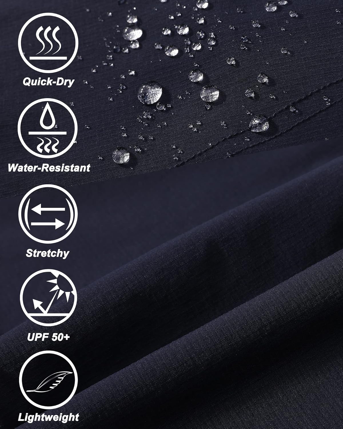 Men's Stretchy Quick Dry Cargo Hiking Shorts Lightweight Work Shorts 6 Pockets for Cycling Travel Camping - Image 6