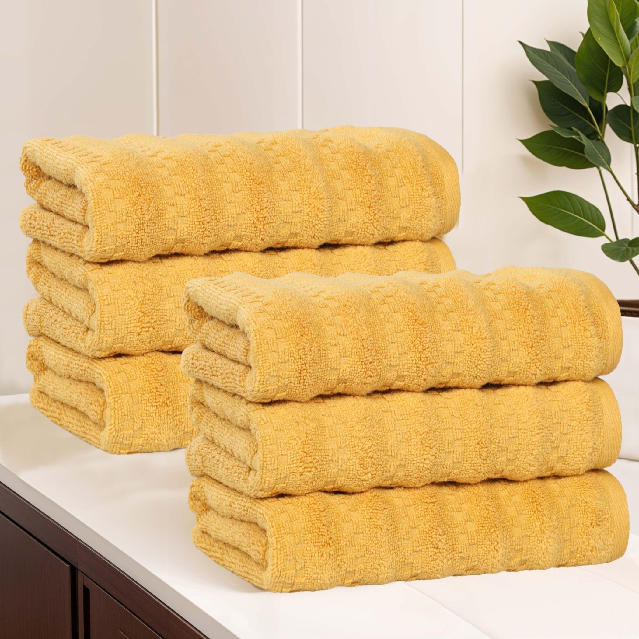 Toallas de cocina y baño absorbentes Zuma, juego de 6 toallas de algodón de felpa