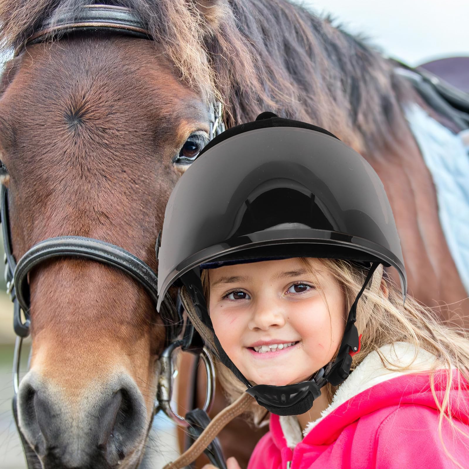 Gatuida Casco da equitazione per bambini - Casco da equitazione per bambini, protezione di sicurezza per e ciclismo