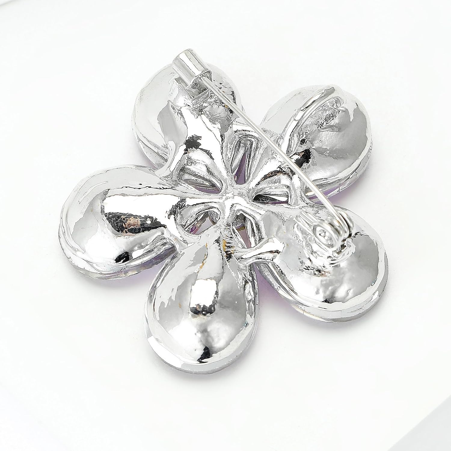Luxury Crystal Flower Brooch Pin for Women Girls Austrian Rhinestone Floral Petal Brooches Dainty Lapel Pins for Dresses Suit Hat Backpack Clothes Accessories Jewelry for Daughter Holiday Birthday image 4