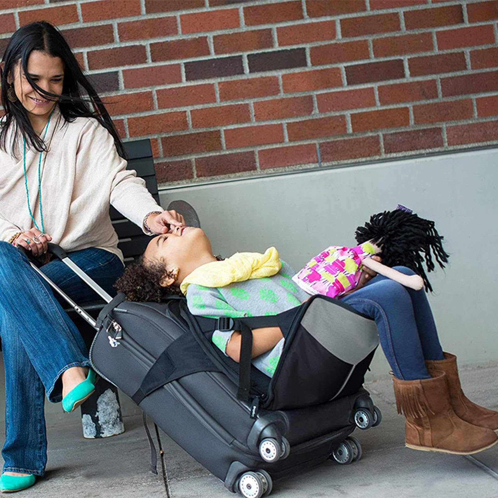 Siège de voyage pour enfant pour chariot à bagages pour faciliter les voyages à l'aéroport