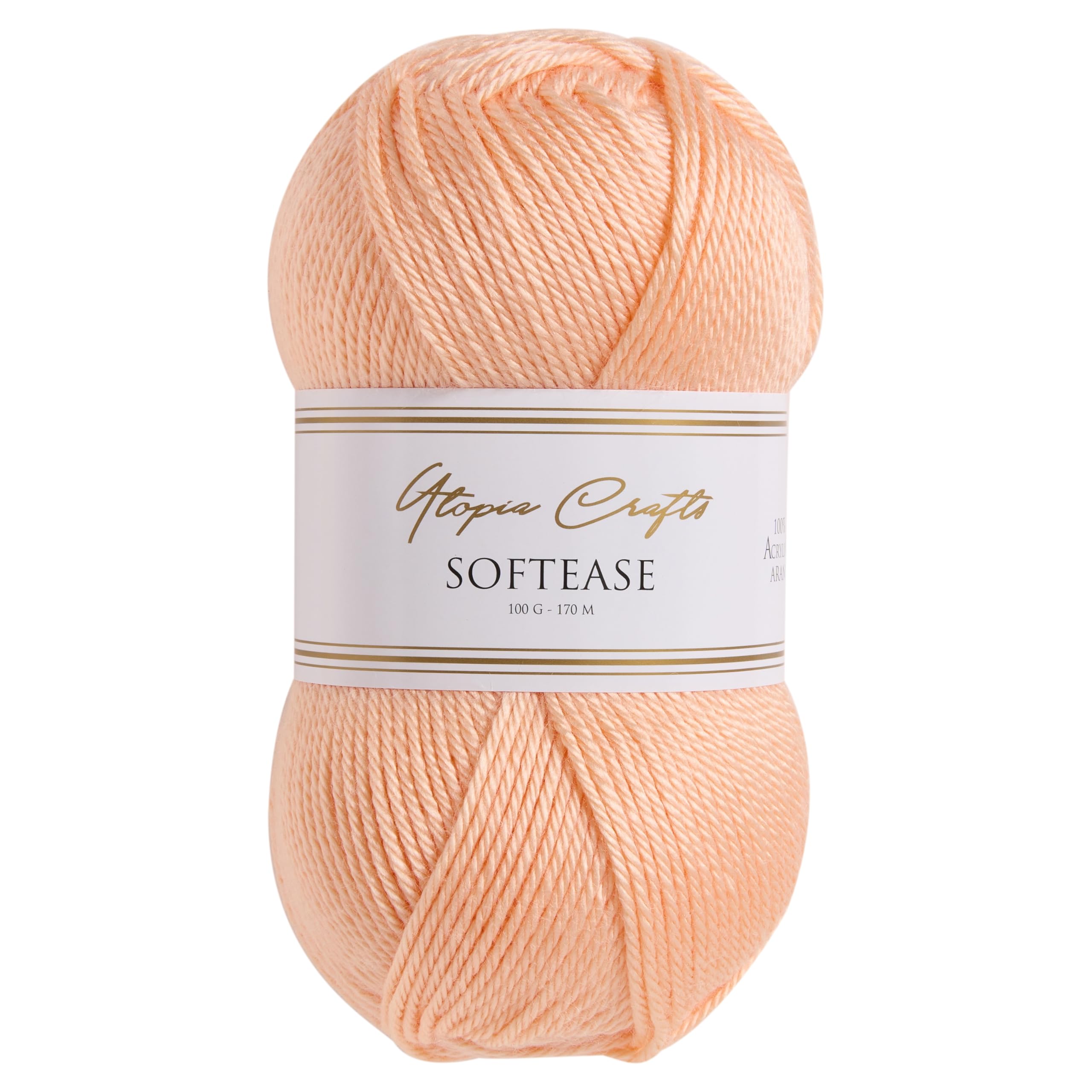 Utopia Crafts Softease Knitting and Crochet Yarn 100g (Soft Peach)