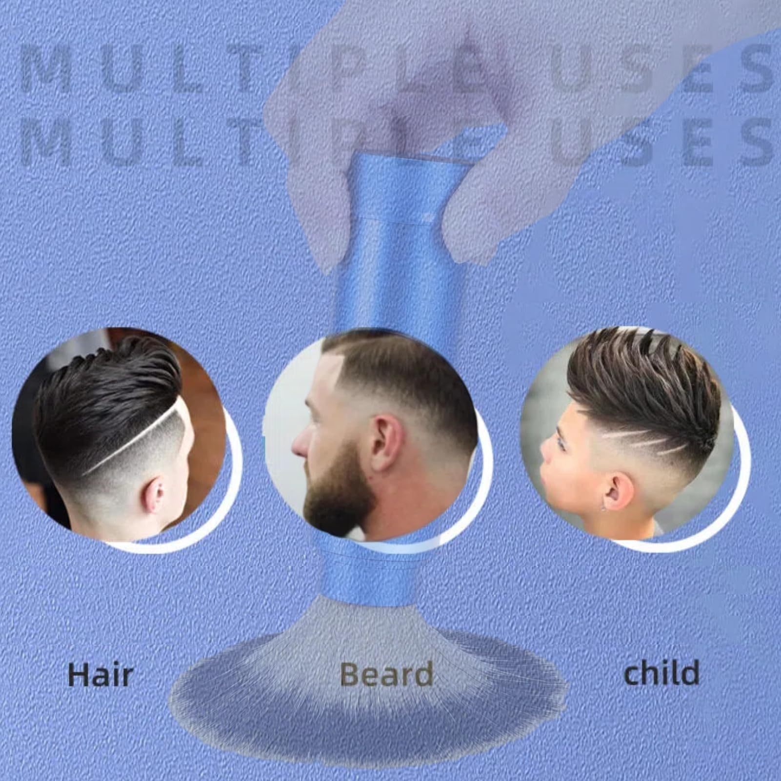 Pennello da Barba Professionale Blu, Setole di Alta qualità per Schiuma Ricca, Maniglia Ergonomica 6.1 Pollici, Pennello da Rasatura Portatile per Uomo, Ideale per Viaggi e Regalo