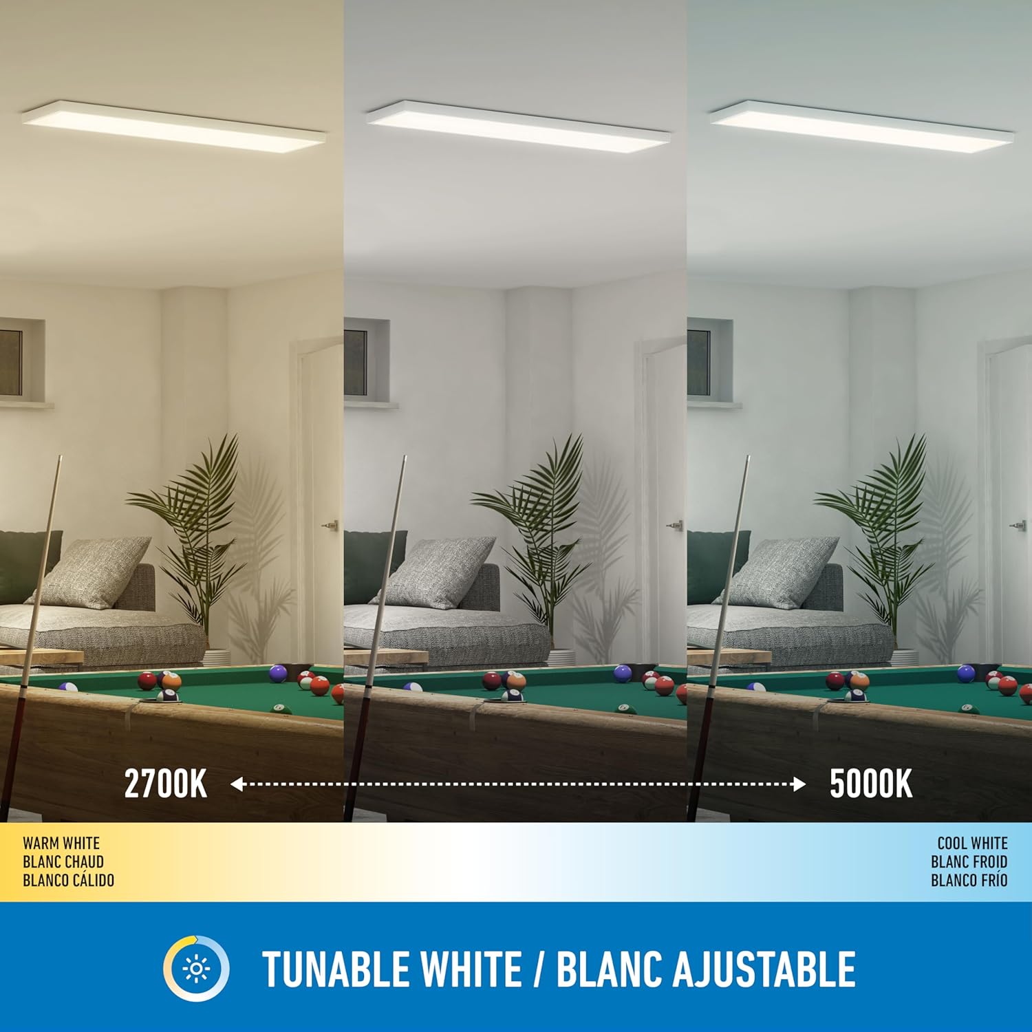 artika Skyshade 30″ LED Flat Panel Ceiling Light – 4,000 Lumens, RGB + Tunable White Smart Control (App • Remote • Wall Switch), Ultra-Slim Flush Mount for Kitchen • Living Room • Garage
