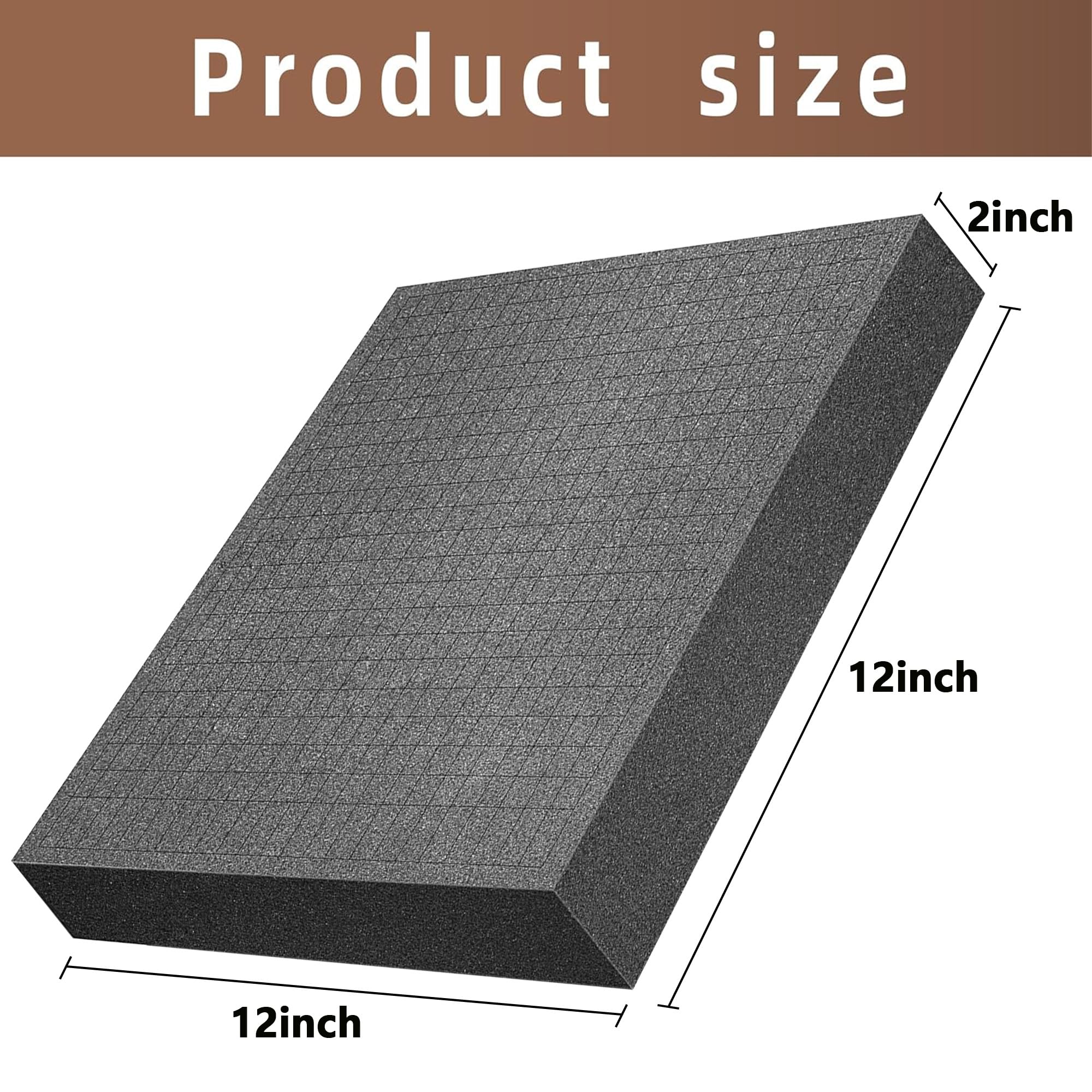 DECOHS 4 pezzi Pick and Pluck Foam- 30,5 x 30,5 x 5,1 cm Pick Apart Foam - Pluck Pre Cube foglio di schiuma con fondo uso per scatole giochi da tavolo cassetti
