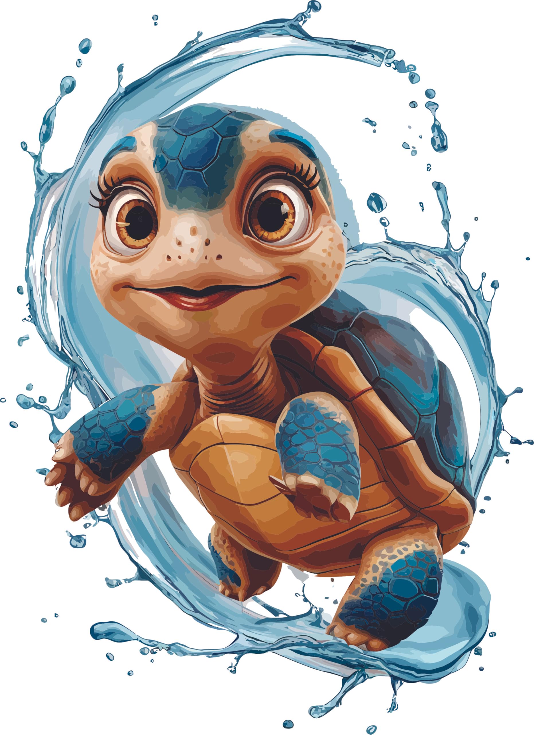 Cute Astronaut Turtles Wall Decal | Space Turtle Cartoon Vinyl Sticker For Kids Room, Nursery, Bedroom Decor - 8x10 Inch - View #2