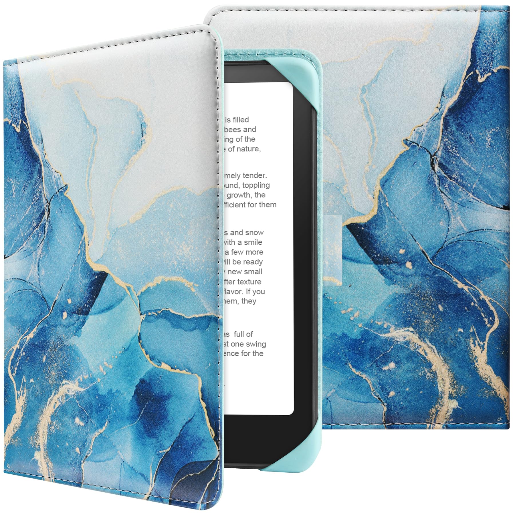 HoYiXi Custodia per 7 Kindle Paperwhite/Colorsoft 2024,verticale Flip Stand Cover compatibile con 6-6.8 E-Book Reader Paperwhite Kobo Tolino Ebook Pocketbook Ereader- verde