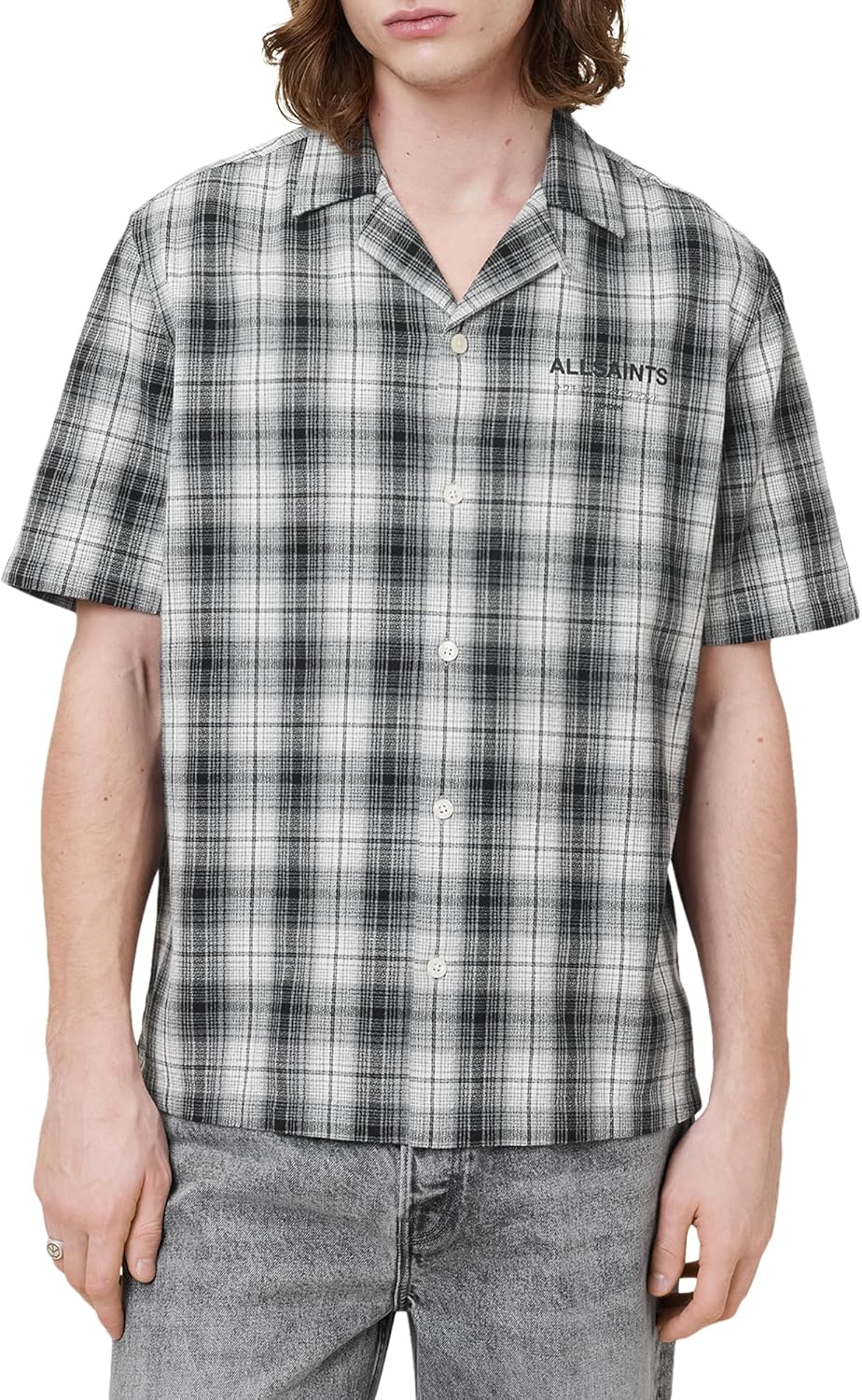 AllSaints Men's Undermono Ss Shirt