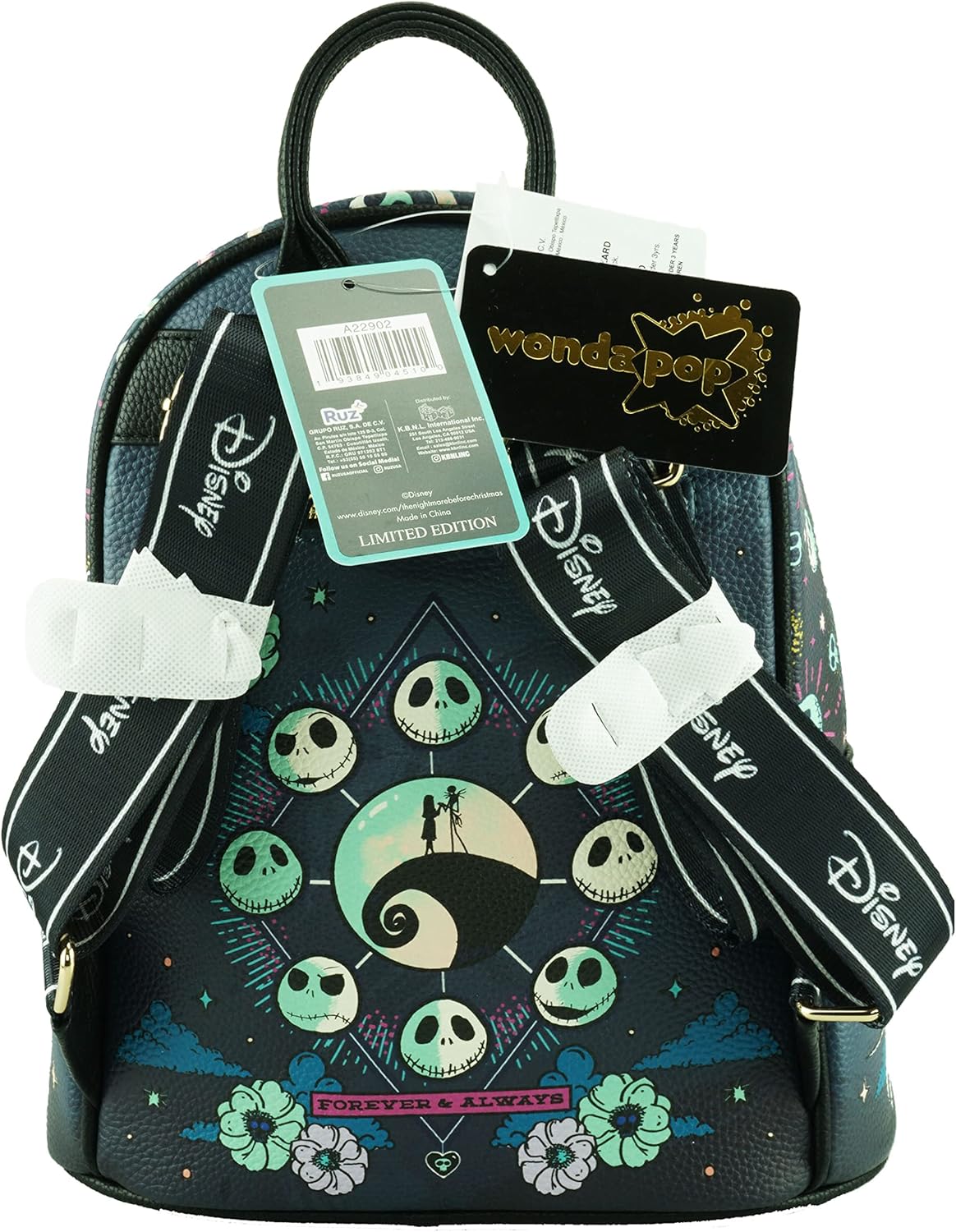 Wondapop Disney The Nightmare Before Christmas 11" Vegan Leather Fashion Mini Backpack
