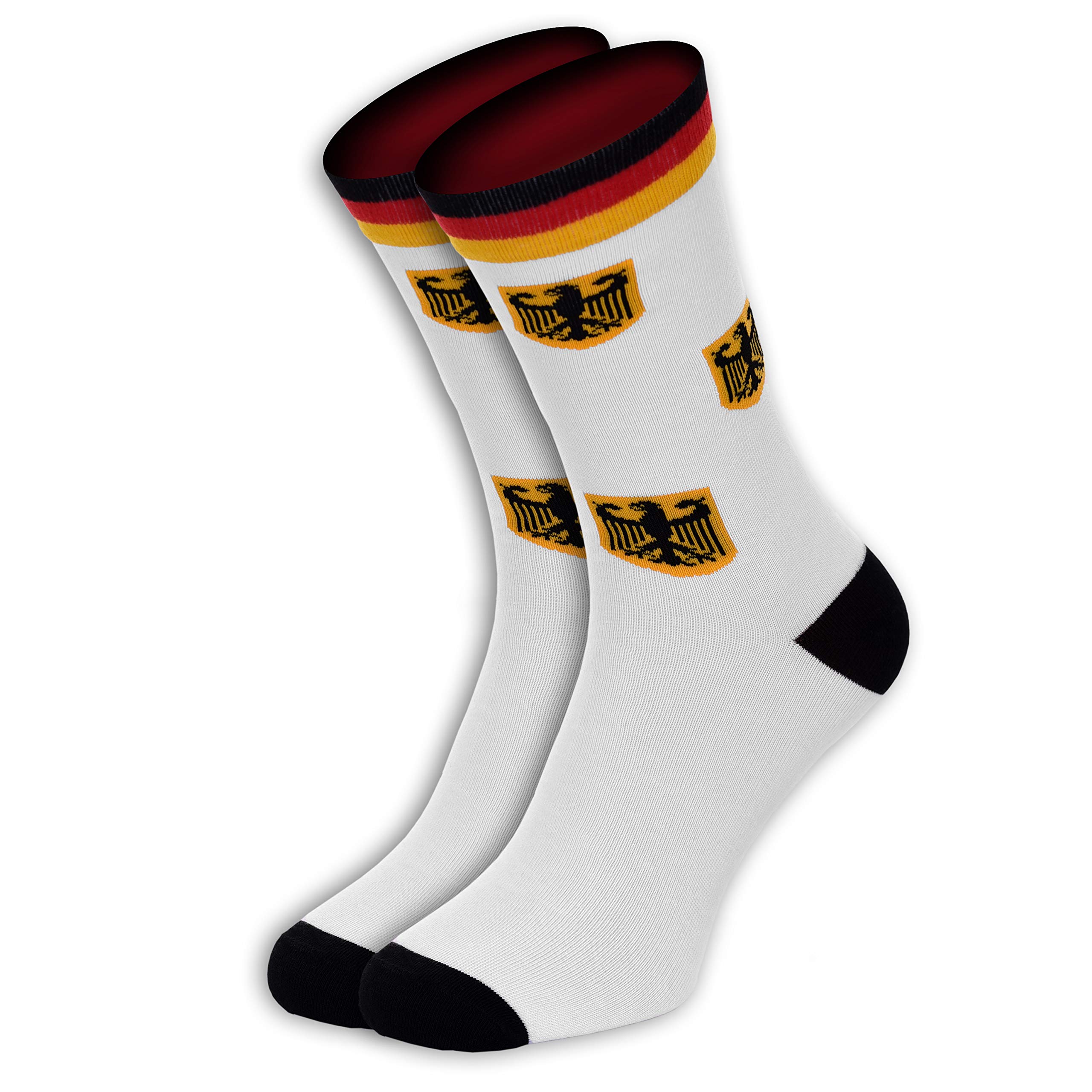 Country-Themed Socks, Large, Shoe Size 9-12 (Germany White), Germany White, Large