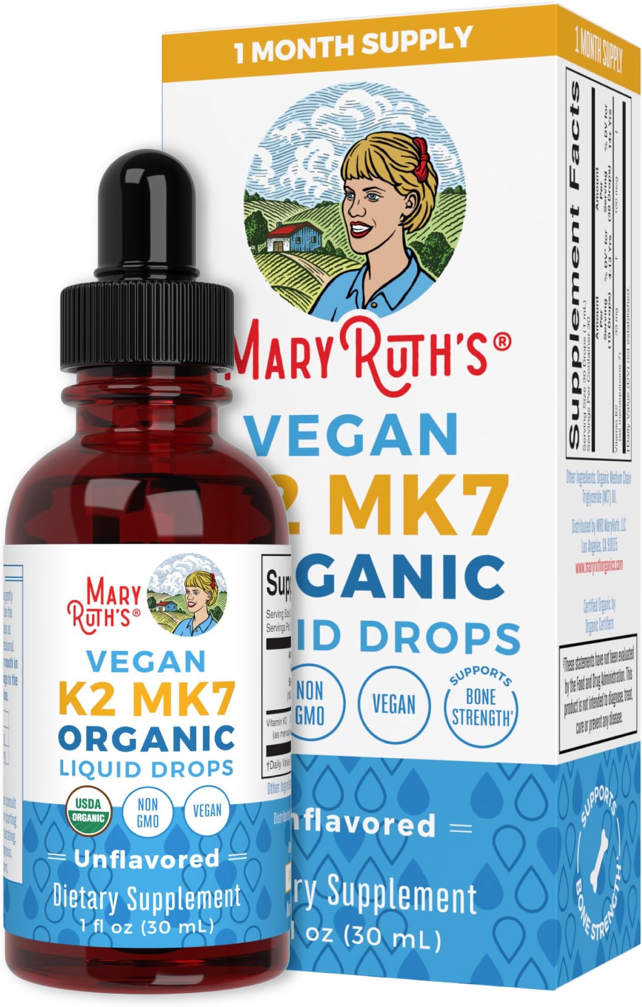 Mary Ruth's Vitamin K2 & D3 + Calcium Gummies, 30 CT
