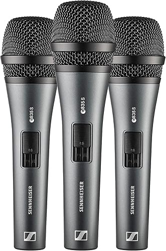Sennheiser e835-S Microphone Three Pack